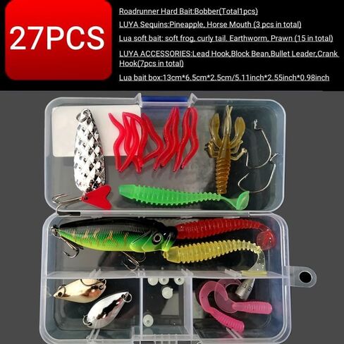 1set/27pcs Topwater & Slow Iruking Erure Set-lures-baits- الجاذبية الملاعبة-السلمون السلمون-Outdoor Doishusiast in Saudi Arabia