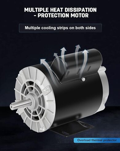 محرك ضاغط الهواء SPL 2 HP، محرك كهربائي أحادي الطور، 3450 دورة في الدقيقة 115/230 فولت، 56 إطارًا 5/8 عمود بمفتاح 60 هرتز in Kuwait