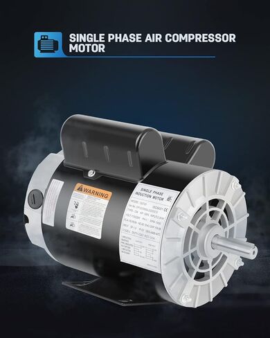 محرك ضاغط الهواء SPL 2 HP، محرك كهربائي أحادي الطور، 3450 دورة في الدقيقة 115/230 فولت، 56 إطارًا 5/8 عمود بمفتاح 60 هرتز in Kuwait
