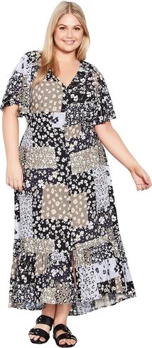 EVANS Women's Plus Size Maxi Sasha Fltr SLV in Saudi Arabia