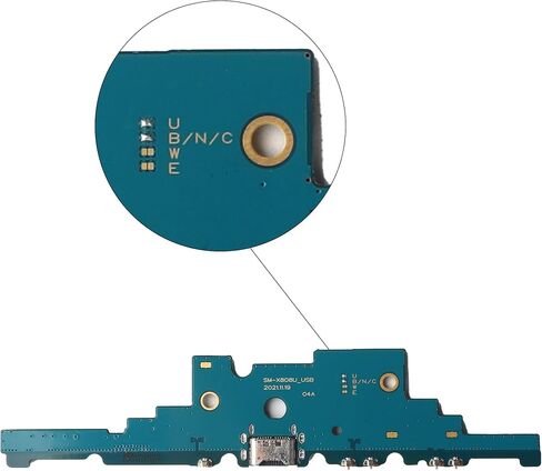 [1 PCS] شاحن شاحن USB جديد شحن الموصل Dock Connector Ribbon Flex Cable Prespons for Galaxy Tab S8+ SM-X800 SM-X806 4G/5G-Black in Saudi Arabia