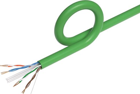 CAT6 1000FT Solid Ethernet Cable UTP 23AWG 550MHz RJ45 LAN Network Bulk Wire Pull Box (Copper Clad Aluminum, Green) in Kuwait