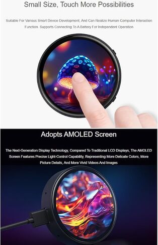 waveshare ESP32-S3 1.75inch AMOLED Round Touch Display Development Board 466×466 Pixels 16.7M Color Display,QSPI Interface,Support Wi-Fi and BLE 5 in Saudi Arabia
