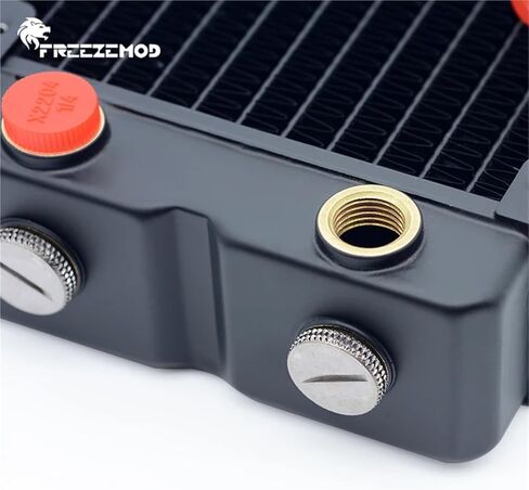 PC Cooler Coard Copper Clasiator طبقات مزدوجة 45 مم زعانف نحاسية سميكة خمسة ثقوب G1/4 .TSRP-HP45-120 in Saudi Arabia