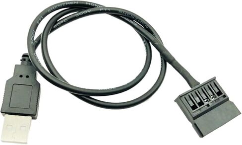 SATA to USB Power Cable Adapter USB 5V Male to 15pin port port supply for 2.5 inch hdd 22awg black 50cm in Saudi Arabia