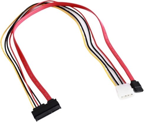 SATA Combination 15-pin and 7-pin 30CM 50CM Data Cable Power Cord 4-pin Serial SATA Cable Converter Power Adapter(30CM) in Saudi Arabia