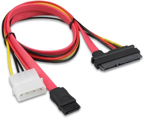 SATA Combination 15-pin and 7-pin 30CM 50CM Data Cable Power Cord 4-pin Serial SATA Cable Converter Power Adapter(30CM) in Saudi Arabia