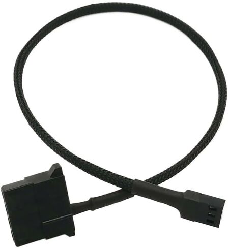 Computer IDE 4Pin Female to 3Pin Fan Female Power Adapter Cable(30cm) in Saudi Arabia
