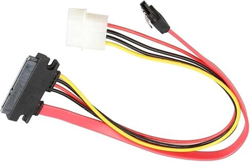 SATA Combination 15-pin and 7-pin 30CM 50CM Data Cable Power Cord 4-pin Serial SATA Cable Converter Power Adapter(30CM) in Saudi Arabia