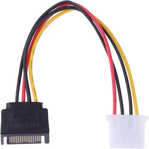4 Pin IDE to 15pin SATA Cable SATA Extension Cable Adapter Female Male Power Supply Hard Drive Adapter Line h&*igh qu>ality in Saudi Arabia