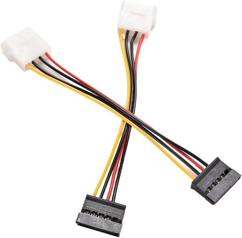 2pc SATA إلى IDE Power Cable 15 PIN SATA MALE TO in Saudi Arabia