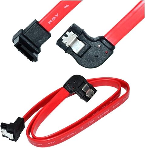 50cm 1.5" Serial SATA ATA Data Left 90 Degree to Down& Up Angled Cable(Down Left) in Saudi Arabia
