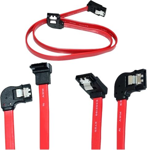 50cm 1.5" Serial SATA ATA Data Left 90 Degree to Down& Up Angled Cable(Down Left) in Saudi Arabia