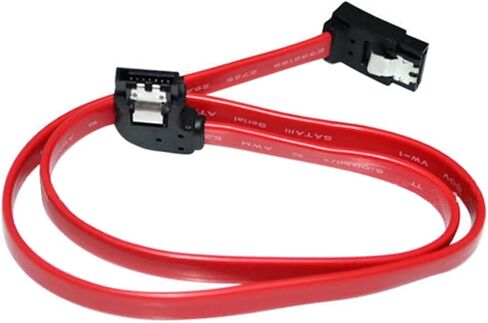 50cm 1.5" Serial SATA ATA Data Left 90 Degree to Down& Up Angled Cable(Down Left) in Saudi Arabia