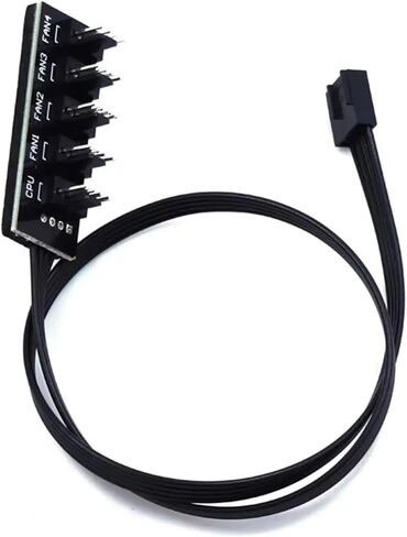 5-Way Fan Controller 4Pin CPU Cooler Case PWM Cooling Fan Power Cable Hub Splitter Adapter in Saudi Arabia
