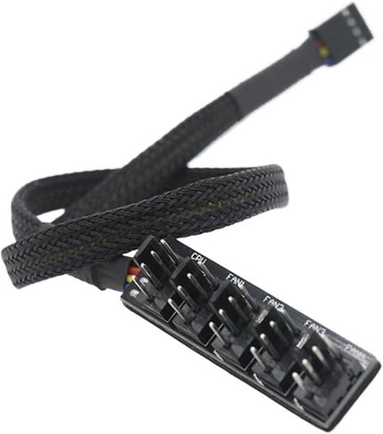 5-Way Fan Controller 4Pin CPU Cooler Case PWM Cooling Fan Power Cable Hub Splitter Adapter in Saudi Arabia