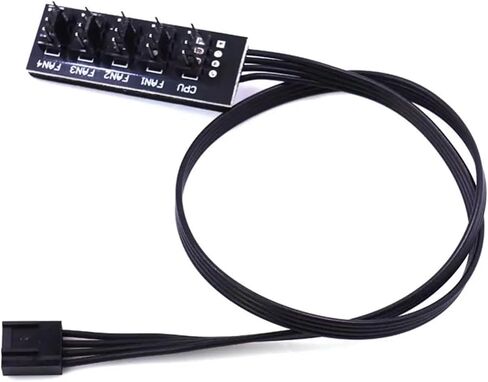 5-Way Fan Controller 4Pin CPU Cooler Case PWM Cooling Fan Power Cable Hub Splitter Adapter in Saudi Arabia