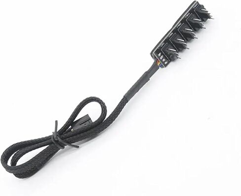 5-Way Fan Controller 4Pin CPU Cooler Case PWM Cooling Fan Power Cable Hub Splitter Adapter in Saudi Arabia