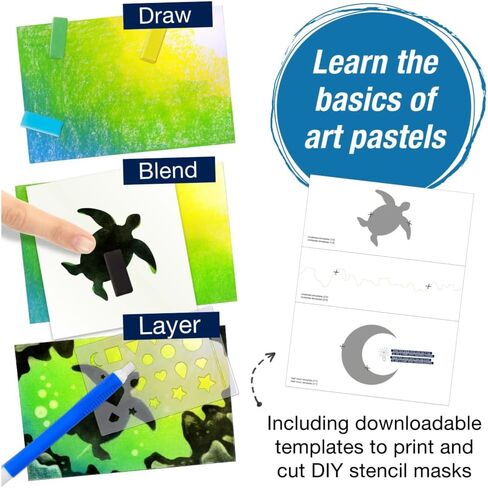 Faber-Castell Soft Pastels Art Set - Art Projects for Adults, Arts and Crafts for Beginners, 12 Soft Pastels and Art Supplies in Saudi Arabia