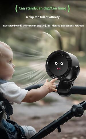 Baby Stroller Octopus mini mini unctrotop ourdive ourdive USB مروحة مقطع صغيرة (أسود ، مقطع) in Kuwait