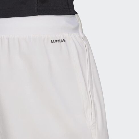 adidas Men's Club Stretch-Woven Tennis Shorts, White/Black, X-Large in Saudi Arabia