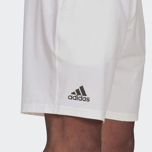 adidas Men's Club Stretch-Woven Tennis Shorts, White/Black, X-Large in Saudi Arabia