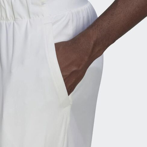 adidas Men's Club Stretch-Woven Tennis Shorts, White/Black, X-Large in Saudi Arabia