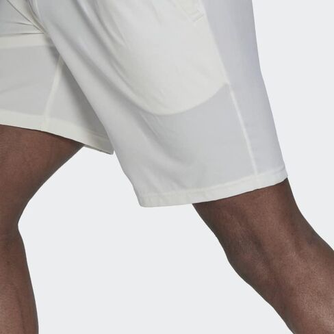 adidas Men's Club Stretch-Woven Tennis Shorts, White/Black, X-Large in Saudi Arabia