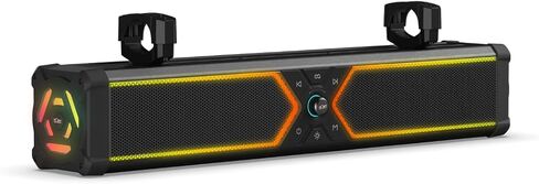 NOAM NSB UTV 28 "Soundbar-نظام صوت Bluetooth مقاوم للماء 66 مع مصابيح RGB لـ UTV ، عربات الجولف والقوارب | RMS 250W True. in Kuwait
