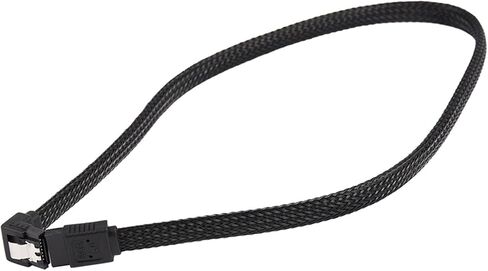 50CM SATA 3.0 III SATA3 7pin Data Cable Right Angle 6Gb/s SSD Cables HDD Hard Disk Data Cord with Nylon Sleeved(White) in Saudi Arabia