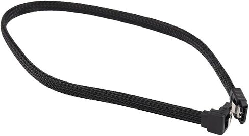50CM SATA 3.0 III SATA3 7pin Data Cable Right Angle 6Gb/s SSD Cables HDD Hard Disk Data Cord with Nylon Sleeved(White) in Saudi Arabia