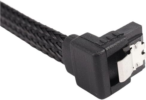 50CM SATA 3.0 III SATA3 7pin Data Cable Right Angle 6Gb/s SSD Cables HDD Hard Disk Data Cord with Nylon Sleeved(White) in Saudi Arabia