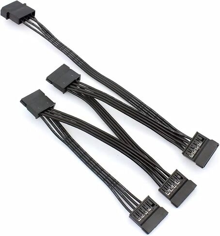 4Pin Hard Drive Power Cable 1 Male to 3/4/5/6 Female Splitter Adapter SATA Power Hard Disk Extension for DIY PC Sever(1 to 6) in Saudi Arabia