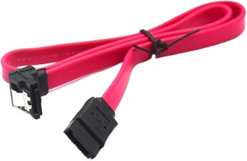 Ecosin2 Computer Cables & Connectors 45CM SATA 3.0 III SATA3 6Gb / S SSD Hard Drive Data Direct/Right Angle Cable Oct14(Red) in Saudi Arabia