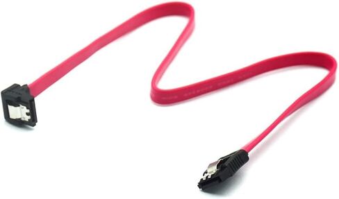 Ecosin2 Computer Cables & Connectors 45CM SATA 3.0 III SATA3 6Gb / S SSD Hard Drive Data Direct/Right Angle Cable Oct14(Red) in Saudi Arabia