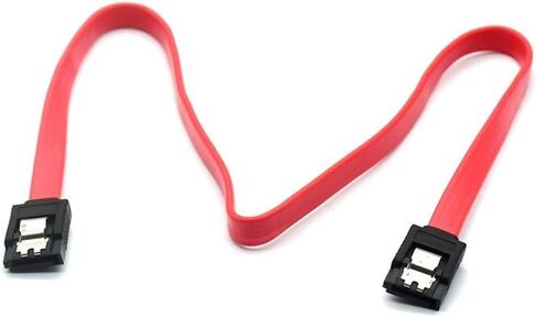 Ecosin2 Computer Cables & Connectors 45CM SATA 3.0 III SATA3 6Gb / S SSD Hard Drive Data Direct/Right Angle Cable Oct14(Red) in Saudi Arabia