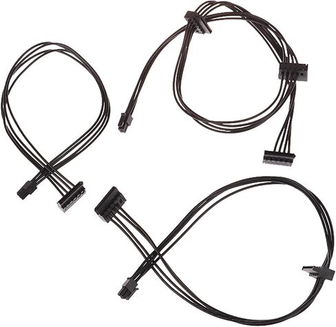 1pc 35/45/65cm m1ni 4 دبوس إلى كابل إمدادات الطاقة SATA لواجهة اللوحة الرئيسية SATA SSD HDD (B) in Kuwait