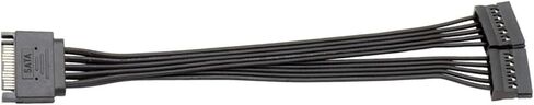 كابل SATA Power Splitter SSD HDD كابل الطاقة الصلبة SATA 15 دبوس من الذكور إلى 2 كابل تمديد الإناث y-splitter (22 سم) in Saudi Arabia