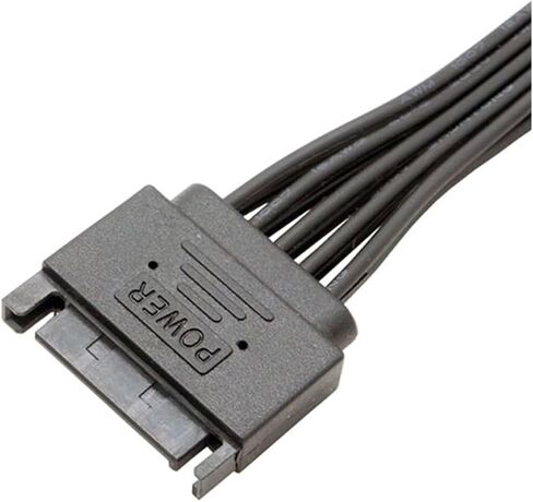 كابل SATA Power Splitter SSD HDD كابل الطاقة الصلبة SATA 15 دبوس من الذكور إلى 2 كابل تمديد الإناث y-splitter (22 سم) in Saudi Arabia