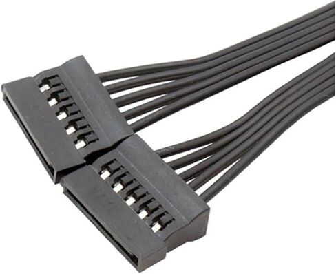 كابل SATA Power Splitter SSD HDD كابل الطاقة الصلبة SATA 15 دبوس من الذكور إلى 2 كابل تمديد الإناث y-splitter (22 سم) in Saudi Arabia