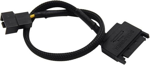 1pcs الأكمام sata 15pin إلى 3pin 4pin 4pin ، محول طاقة محول امتداد كابل سلك سلك H &*igh qu> Ality Computer Cables (منفذان) in Saudi Arabia