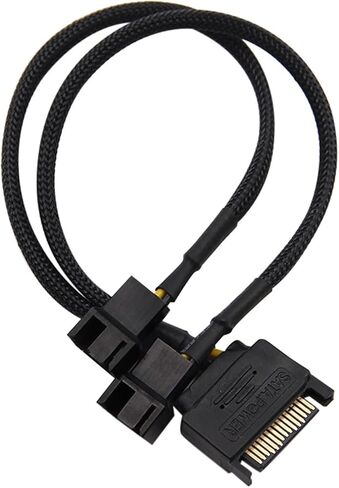 1pcs الأكمام sata 15pin إلى 3pin 4pin 4pin ، محول طاقة محول امتداد كابل سلك سلك H &*igh qu> Ality Computer Cables (منفذان) in Saudi Arabia