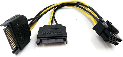 2x15Pin SATA to 6/8 Pin PCI-E SATA Cable Power Splitter Cable Power Supply Cable SATA Adapter Cable Graphics Card Power Cord(to 8 Pin) in Saudi Arabia