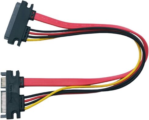 SATA7+15 Extension Cable SATA Data Power Male to Female Hard Disk Serial Power Cable(10cm Red) in Saudi Arabia
