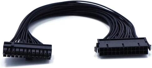 18AWG ATX 24(20+4) Pin Female Motherboard PSU Power Supply Male to Female 24Pin PSU Extension Cable Mainboard Adaptor 32CM in Saudi Arabia