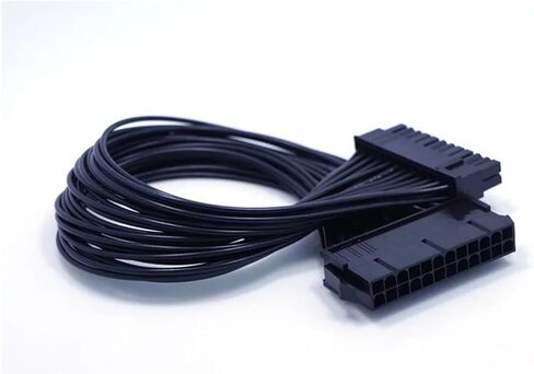 18AWG ATX 24(20+4) Pin Female Motherboard PSU Power Supply Male to Female 24Pin PSU Extension Cable Mainboard Adaptor 32CM in Saudi Arabia