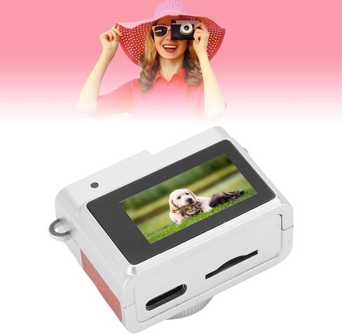 كاميرا صغيرة 0.96 بوصة ، شاشة ملونة 1080 بكسل ، كاميرا سلسلة مفاتيح رقمية صغيرة مع LED Flash Light 4 Filters لتسجيلات التعلم المدونة (Brown) in Kuwait