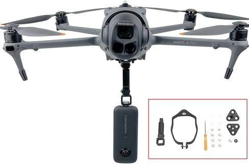 حامل تمديد الكاميرا 2 في 1 لـ DJI Mavic 4 Pro ، حامل تركيب LED LED لـ Insta360 x5 x4 × 3 Ace Pro 1 2/GoPro Action Camera تثبيت الدعائم in Saudi Arabia