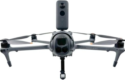 حامل تمديد الكاميرا 2 في 1 لـ DJI Mavic 4 Pro ، حامل تركيب LED LED لـ Insta360 x5 x4 × 3 Ace Pro 1 2/GoPro Action Camera تثبيت الدعائم in Saudi Arabia