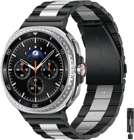 أشرطة معدنية متوافقة مع Samsung Galaxy Watch 8 Classic Band 46mm ، Galaxy Watch 8 Band 44mm 40mm ، معصم حزام من الفولاذ المقاوم للصدأ من أجل Samsung Watch 8 فرق كلاسيكية للنساء in Kuwait